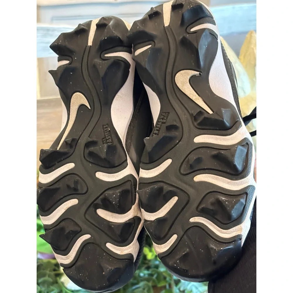 Nike Kids Alpha‎ Huarache 4 Keystone Baseball Cleats Black White FQ4016-001 1Y